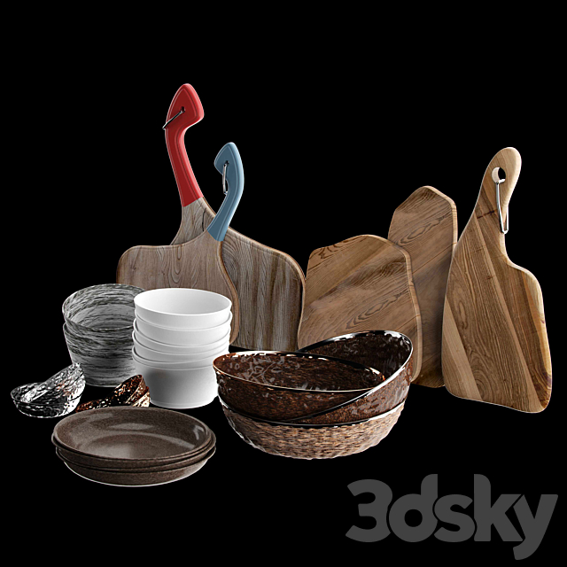 Kitchen Decor Set 10 IN 1 3ds Max - thumbnail 2