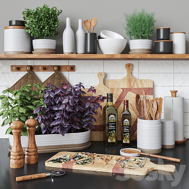 Kitchen Decor Set 3ds Max - thumbnail 1