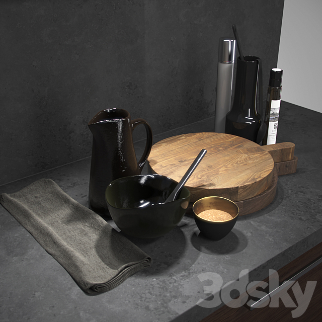 Kitchen Decor Set 3DSMax File - thumbnail 1