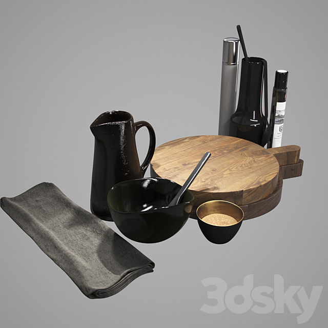 Kitchen Decor Set 3DSMax File - thumbnail 2