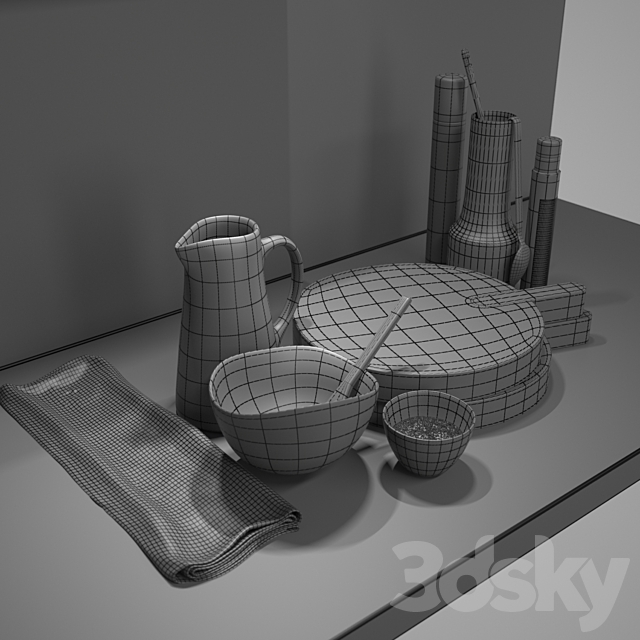 Kitchen Decor Set 3DSMax File - thumbnail 3