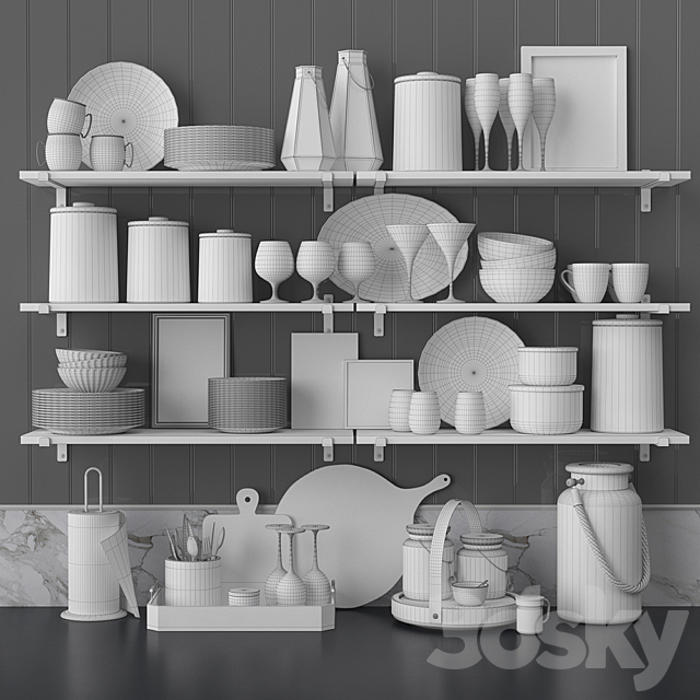 Kitchen decor set 3DSMax File - thumbnail 2