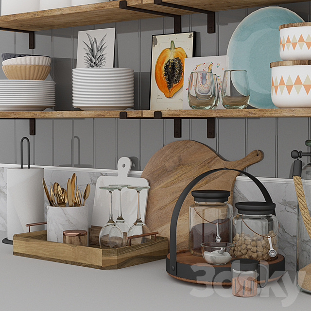 Kitchen decor set 3DSMax File - thumbnail 3