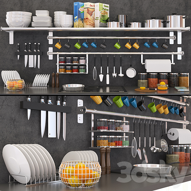 Kitchen Decoration Set – 3 3DSMax File - thumbnail 1