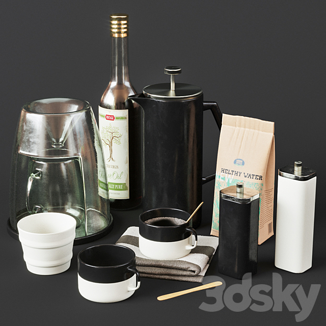 Kitchen Decorative set 019 3DSMax File - thumbnail 1