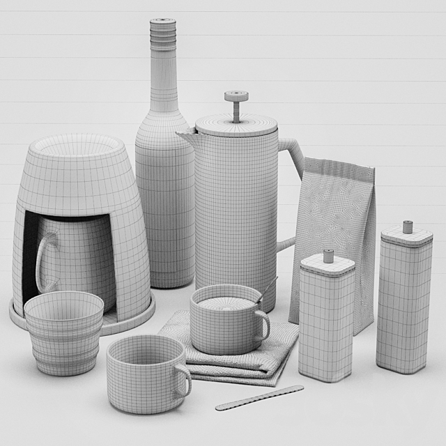 Kitchen Decorative set 019 3DSMax File - thumbnail 3