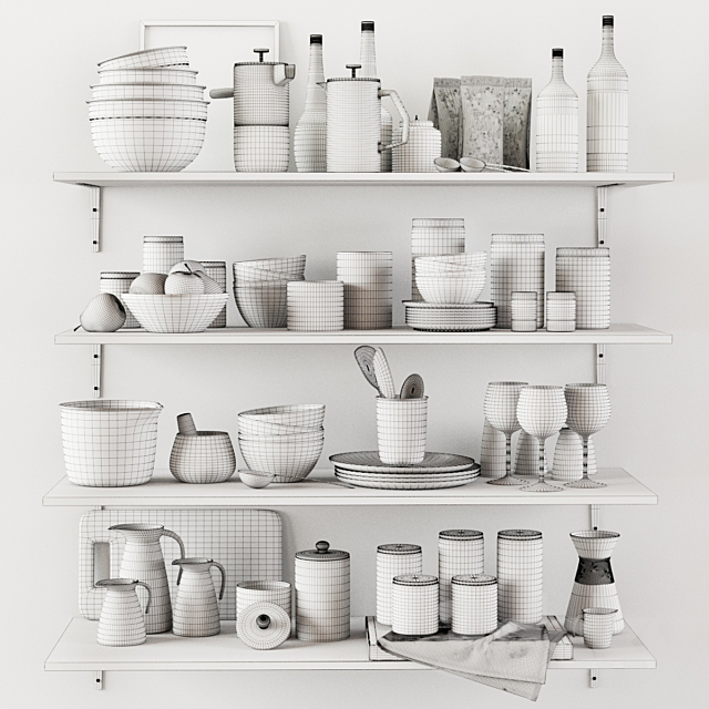 Kitchen Decorative set 022 3DSMax File - thumbnail 3