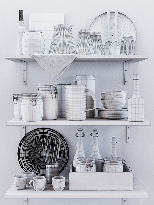 Kitchen Decorative set 023 3DSMax File - thumbnail 3