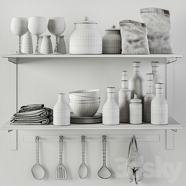 Kitchen Decorative set 033 3DSMax File - thumbnail 3