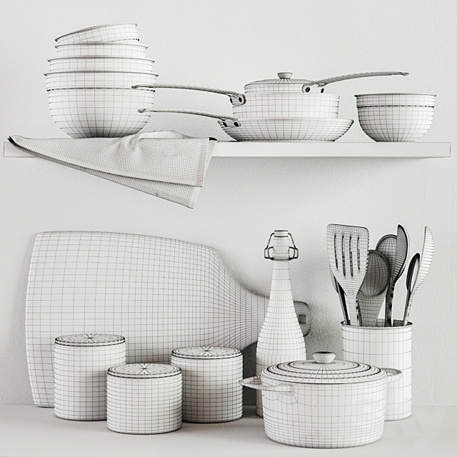 Kitchen Decorative set 036 3DSMax File - thumbnail 3