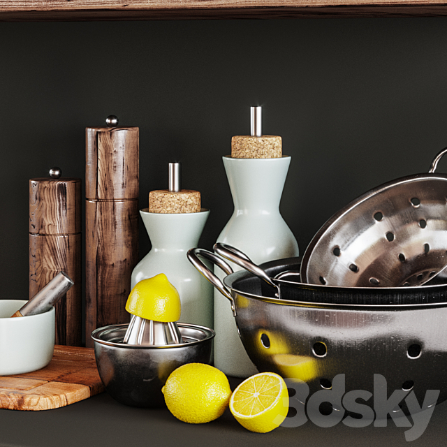 Kitchen Decorative set 044 3DSMax File - thumbnail 3