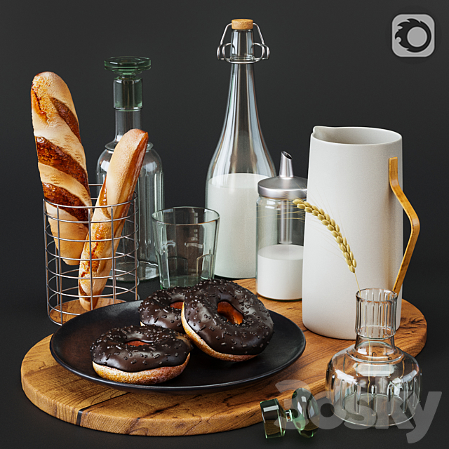 Kitchen Decorative set 048 3DSMax File - thumbnail 1