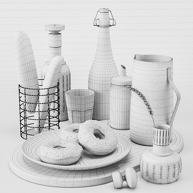 Kitchen Decorative set 048 3DSMax File - thumbnail 3