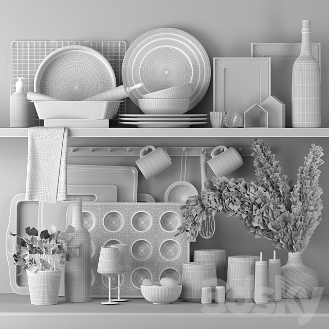 Kitchen Decorative Set – 05 3DS Max Model - thumbnail 5