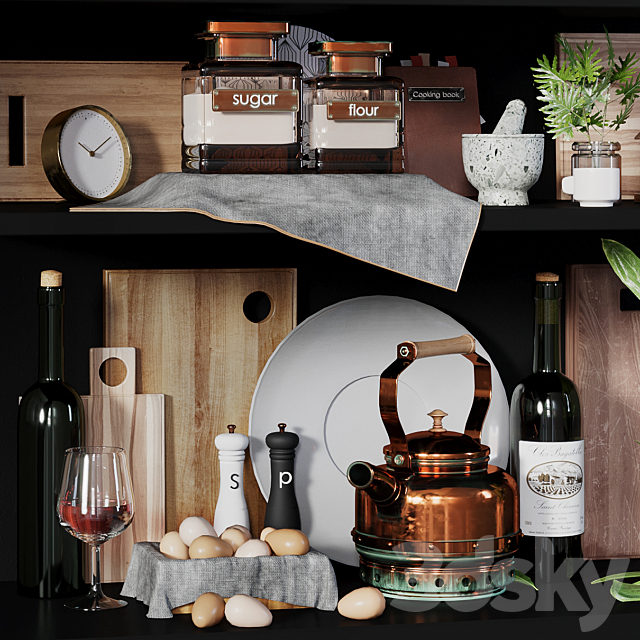 Kitchen decorative set 3DSMax File - thumbnail 4