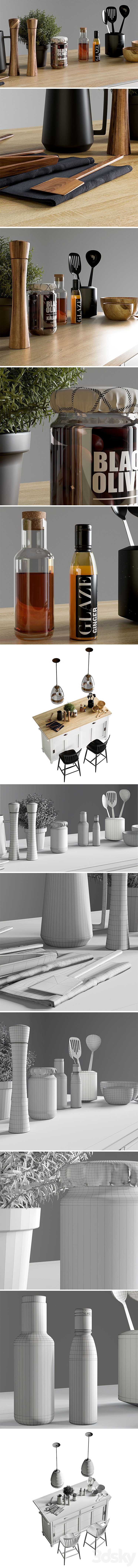 Kitchen Island 5 3DS Max - thumbnail 2