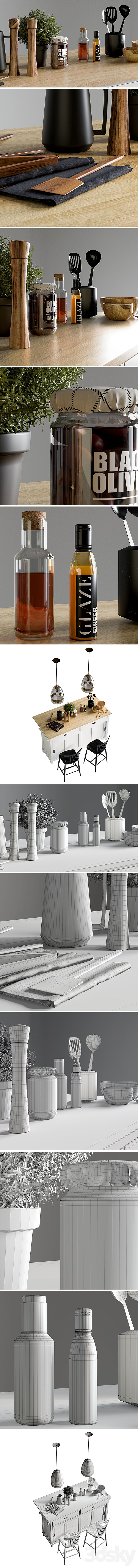 Kitchen Island 5 3DS Max Model - thumbnail 2