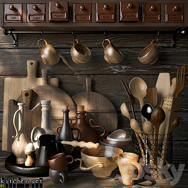 Kitchen Set – 01 3DSMax File - thumbnail 1