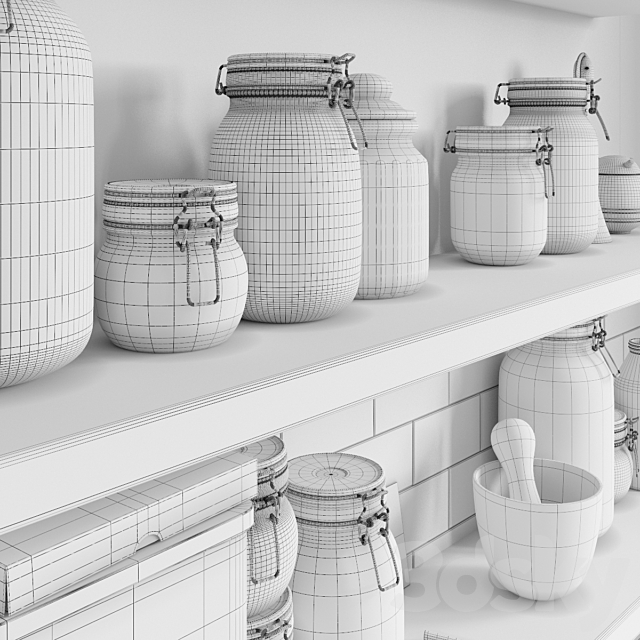 Kitchen Set 03 3DS Max Model - thumbnail 5