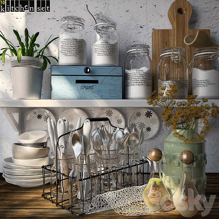 Kitchen Set – 10 3DS Max - thumbnail 1