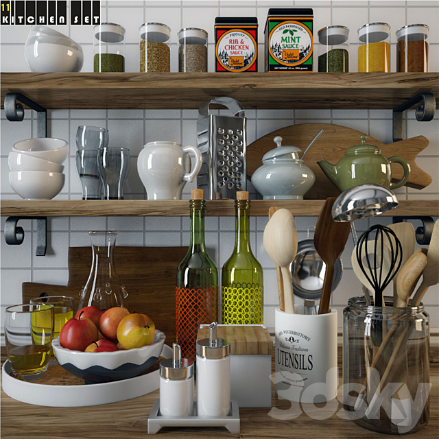 Kitchen Set 11 3DSMax File - thumbnail 1