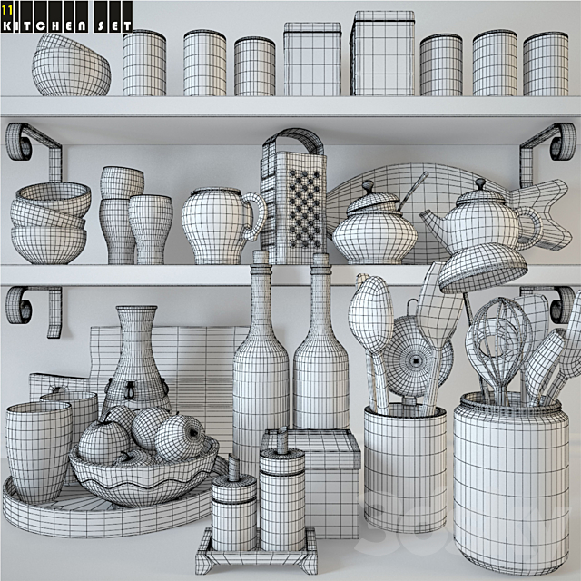 Kitchen Set 11 3DSMax File - thumbnail 3