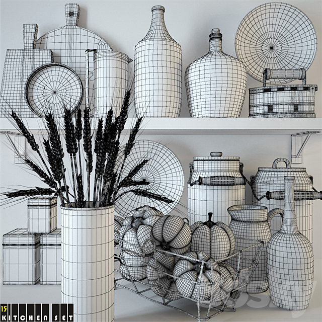 Kitchen Set 15 3DSMax File - thumbnail 3