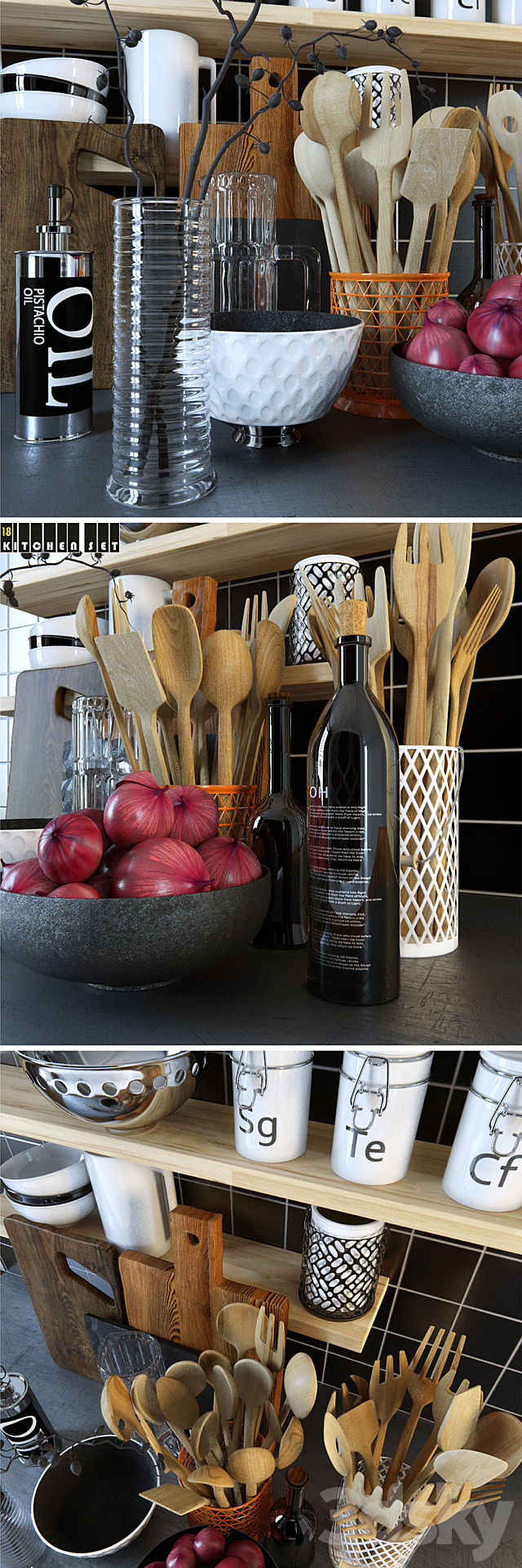 Kitchen Set 18 3DS Max Model - thumbnail 2