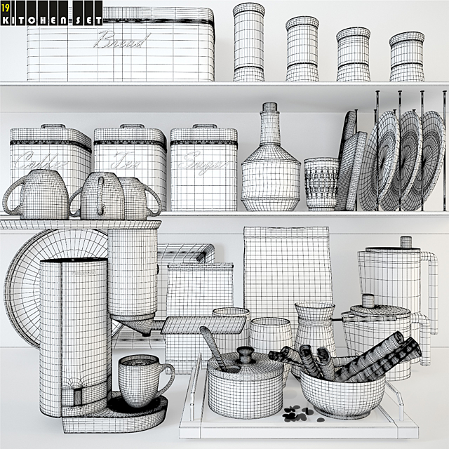 Kitchen Set 19 3DSMax File - thumbnail 3