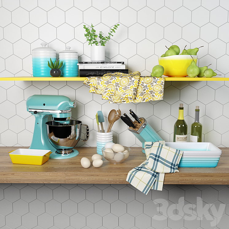 Kitchen set 2 3DS Max - thumbnail 1