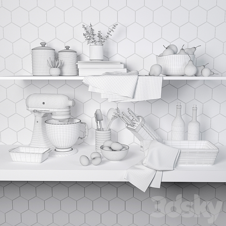 Kitchen set 2 3DS Max - thumbnail 2