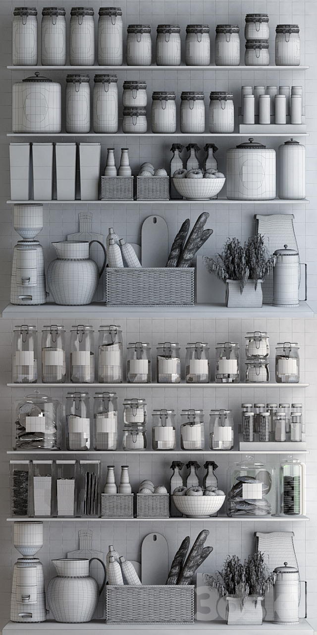 Kitchen Set 2 3DSMax File - thumbnail 3