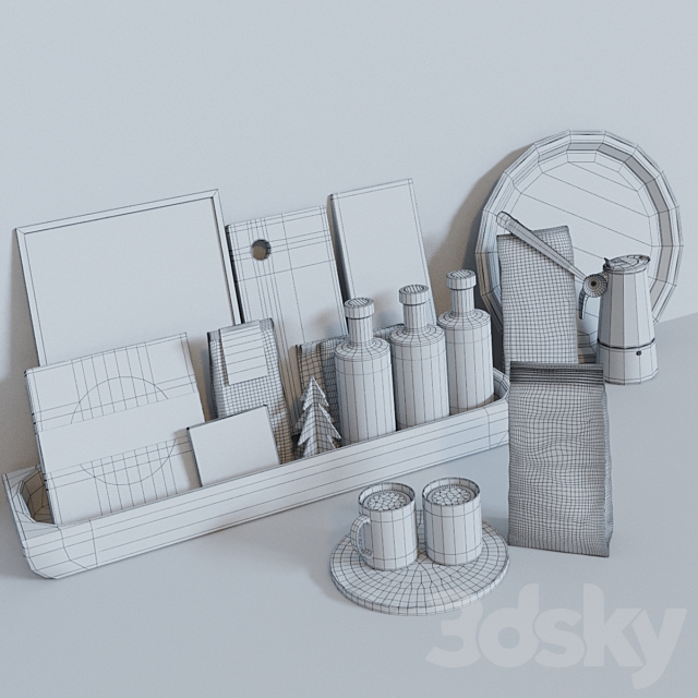 Kitchen set 3 3DS Max Model - thumbnail 2