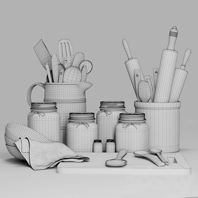 Kitchen Set 3ds Max - thumbnail 3