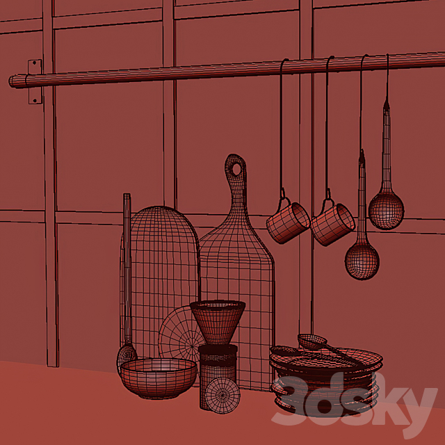 Kitchen set 3DSMax File - thumbnail 5