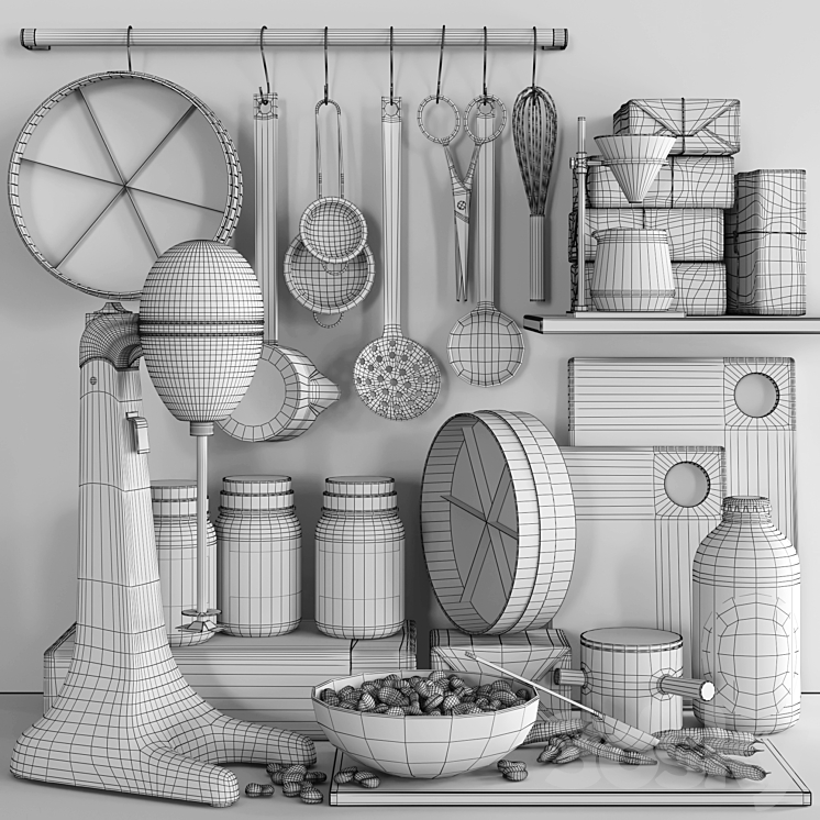 Kitchen set hb 3DS Max - thumbnail 2