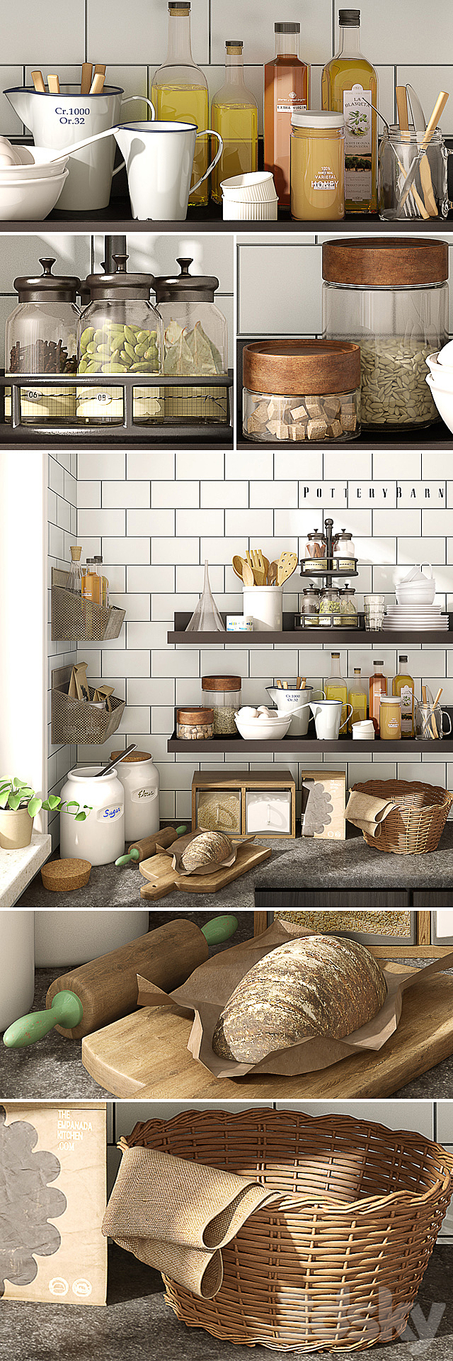 Kitchen set_Pottery Barn_03 3DS Max Model - thumbnail 1