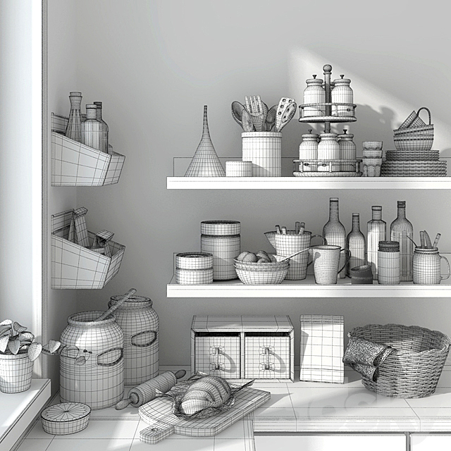 Kitchen set_Pottery Barn_03 3DSMax File - thumbnail 3