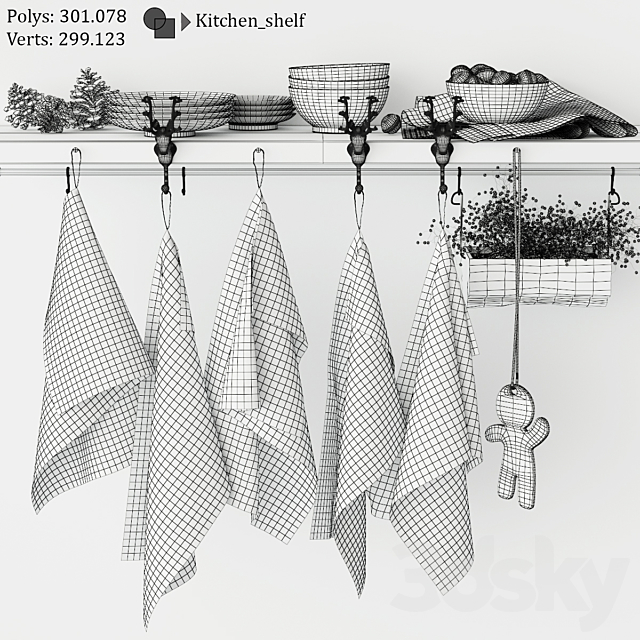 Kitchen Shelf 3DSMax File - thumbnail 2