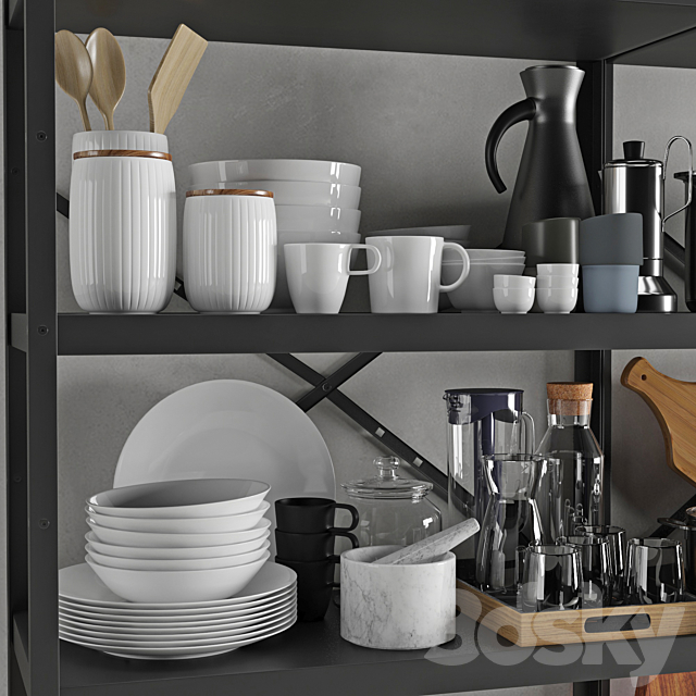 Kitchenware and Tableware 03 3DS Max Model - thumbnail 3