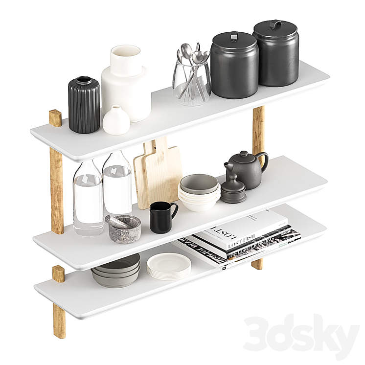 Kitchenware with decor 3DS Max - thumbnail 2