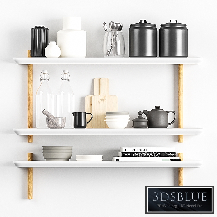 Kitchenware with decor 3DS Max - thumbnail 3