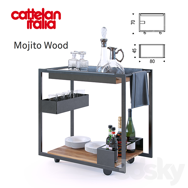 Mojito wood \\ Cattelan Italia 3ds Max - thumbnail 1