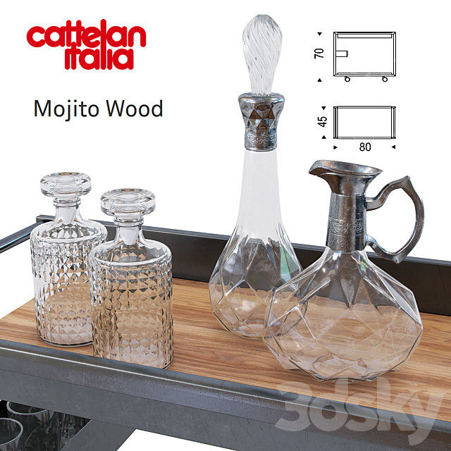 Mojito wood \\ Cattelan Italia 3ds Max - thumbnail 2