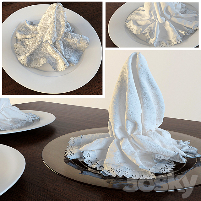 napkins 3DSMax File - thumbnail 1