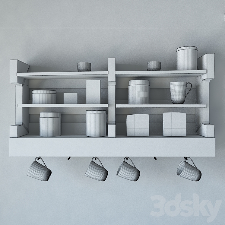 old shelf 3DS Max - thumbnail 2