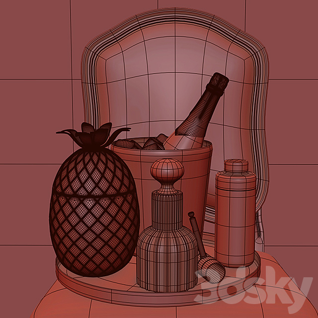 Pineapple_set 3DS Max Model - thumbnail 2