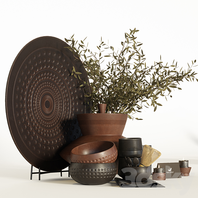 Pottery decorative set 3DSMax File - thumbnail 4