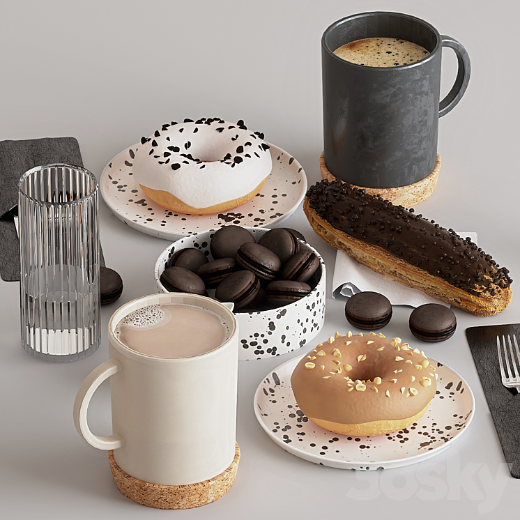 Serving for cafe restaurant 2 3DS Max Model - thumbnail 2