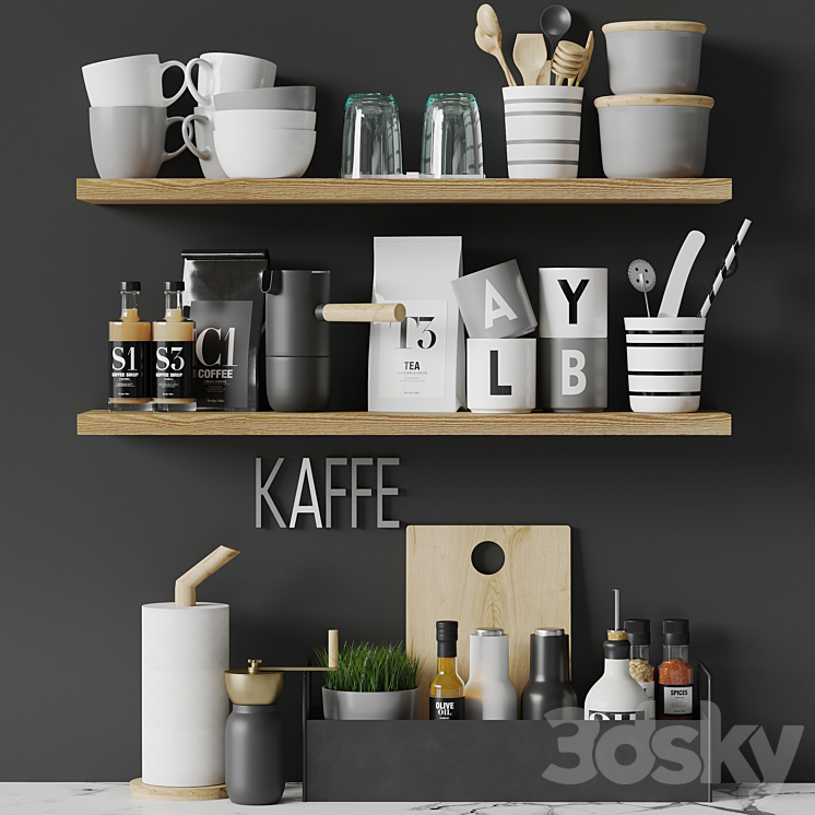 set 006 Kitchen 3DS Max Model - thumbnail 1